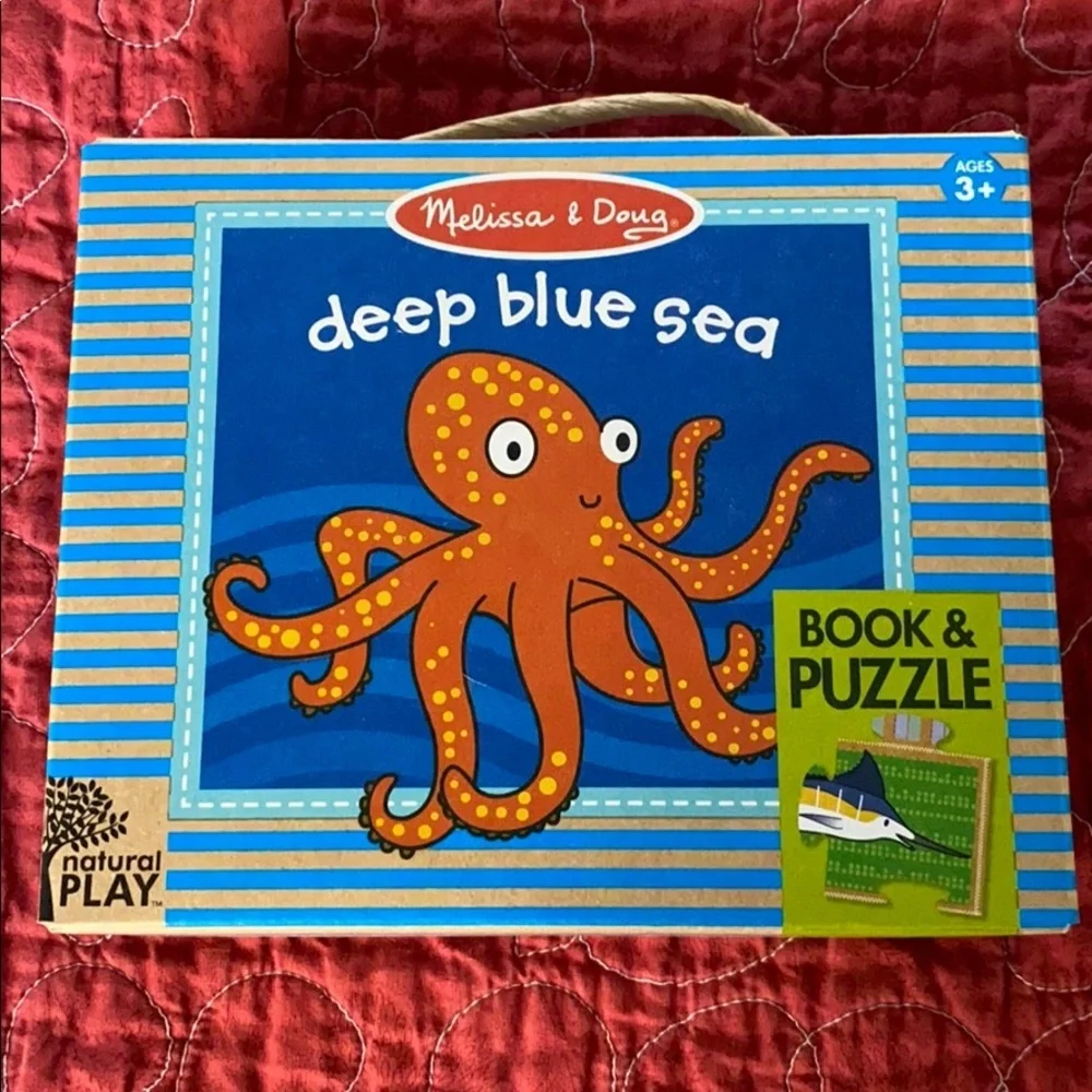 Melissa & Doug Natural Play Book & Puzzle/Game Mamas and Babies Deep Blue Sea